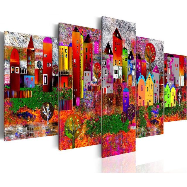 Taulu Artgeist Colourful Small Town eri kokoja