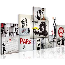 Canvas-taulu Artgeist Street Crimes: Banksy Art, eri kokoja