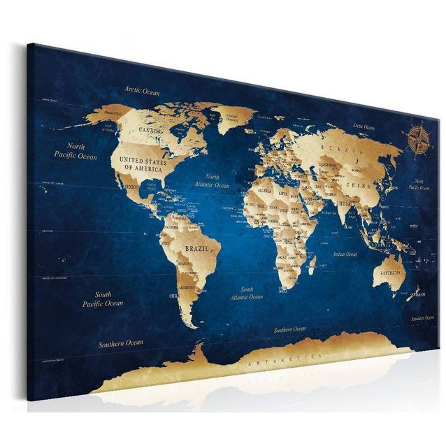 Taulu Artgeist World Map: The Dark Blue Depths eri kokoja