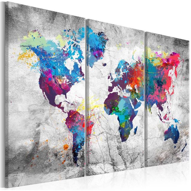 Taulu Artgeist Maps: Grey Style eri kokoja