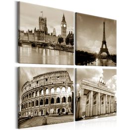 Canvas-taulu Artgeist European Capitals, eri kokoja