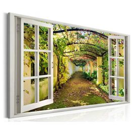 Canvas-taulu Artgeist Window: View on Pergola, eri kokoja