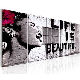 Canvas-taulu Artgeist Banksy: Life is Beautiful, eri kokoja