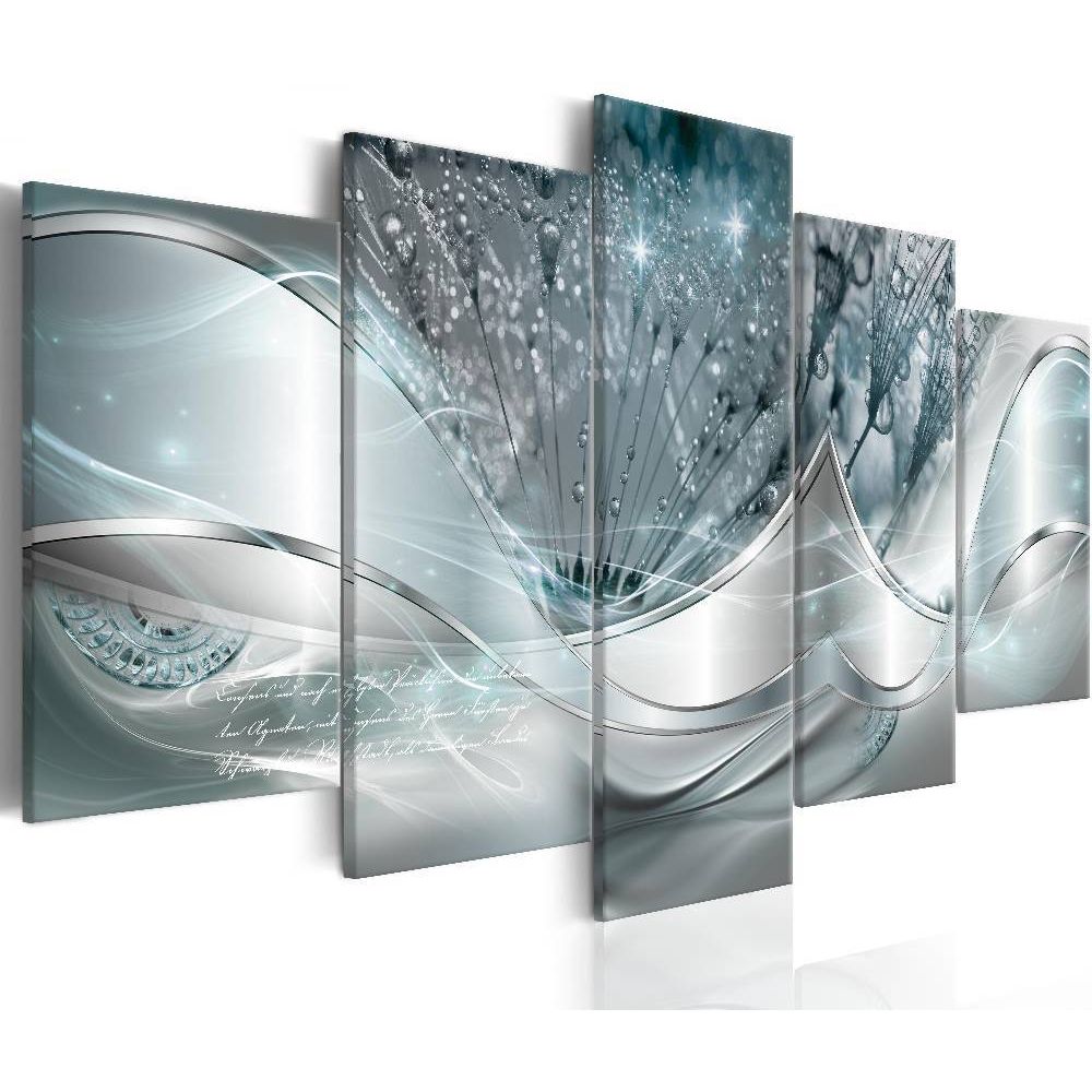 Canvas-taulu Artgeist Sparkling Dandelions, 200x100cm, sininen