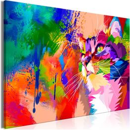 Canvas-taulu Artgeist Colourful Cat, eri kokoja