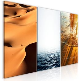 Canvas-taulu Artgeist Sand and Water, 3-osainen, 60x120cm