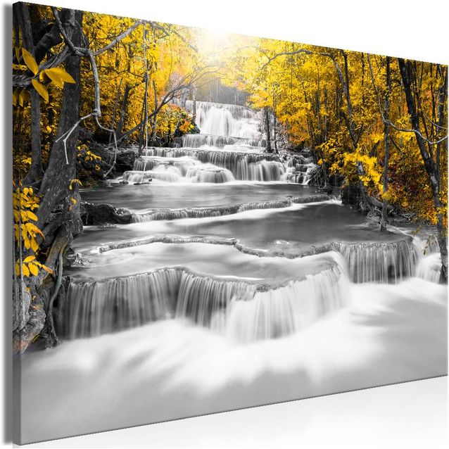 Taulu Artgeist Cascade of Thoughts keltainen eri kokoja