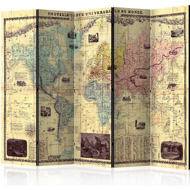 Sermi Artgeist Nouvelle Carte Du Monde 225x172cm