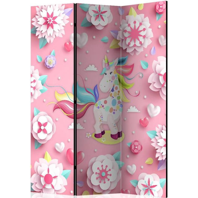 Sermi Artgeist Unicorn on Flowerbed 135x172cm