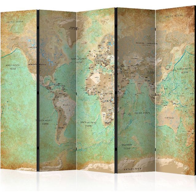 Sermi Artgeist Turquoise World Map  225x172cm