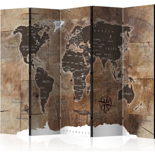 Sermi Artgeist Map on the wood 225x172cm