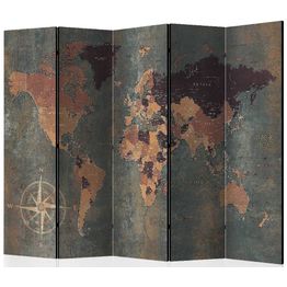 Sermi Artgeist Map in browns and greys 225x172cm