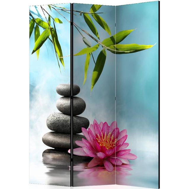 Sermi Artgeist Water Lily and Zen Stones 135x172cm