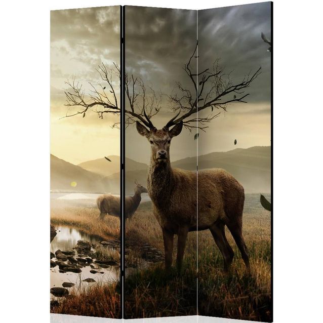 Sermi Artgeist Deers by mountain stream 135x172cm