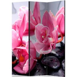 Sermi Artgeist Orchid flowers with zen stones 135x172cm