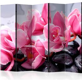 Sermi Artgeist Orchid flowers with zen stones II 225x172cm