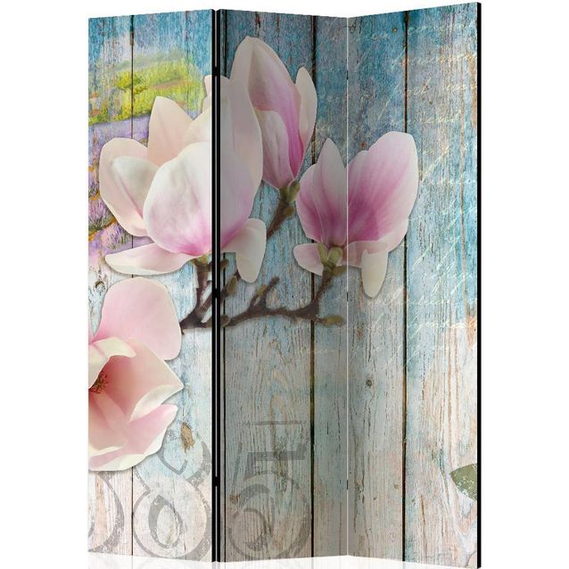 Sermi Artgeist Pink Flowers on Wood 135x172cm