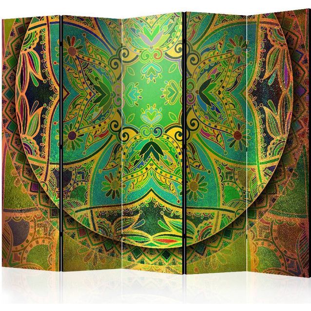 Sermi Artgeist Mandala: Emerald Fantasy II 225x172cm