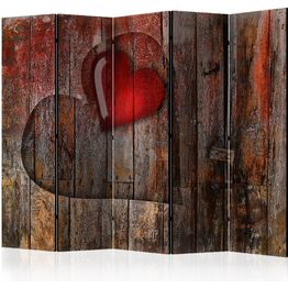 Sermi Artgeist Heart on wooden background II 225x172cm