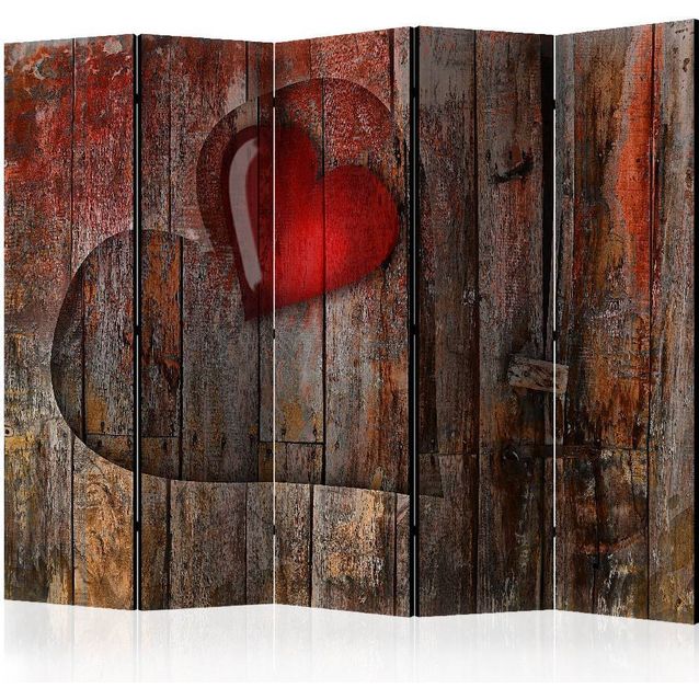 Sermi Artgeist Heart on wooden background II 225x172cm