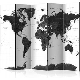 Sermi Artgeist Black and White Map II 225x172cm