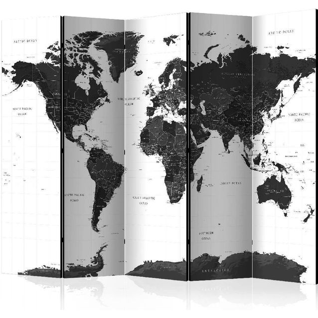 Sermi Artgeist Black and White Map II 225x172cm