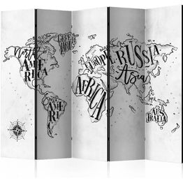 Sermi Artgeist Grey Retro Continents II 225x172cm