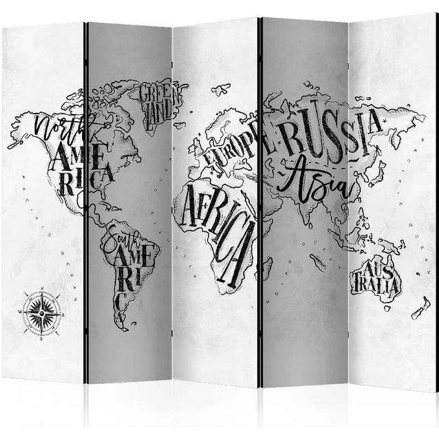 Sermi Artgeist Grey Retro Continents II 225x172cm