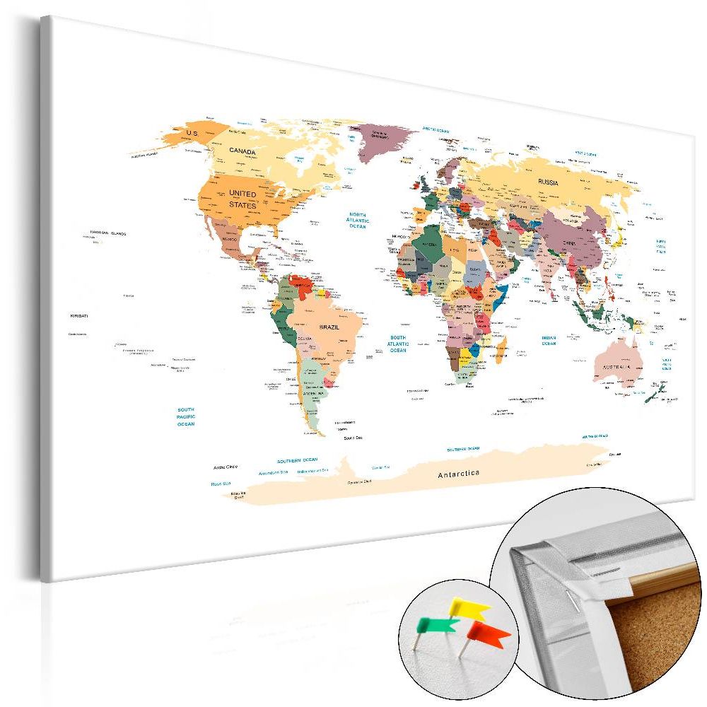 Korkkitaulu Artgeist World Map 60x40cm