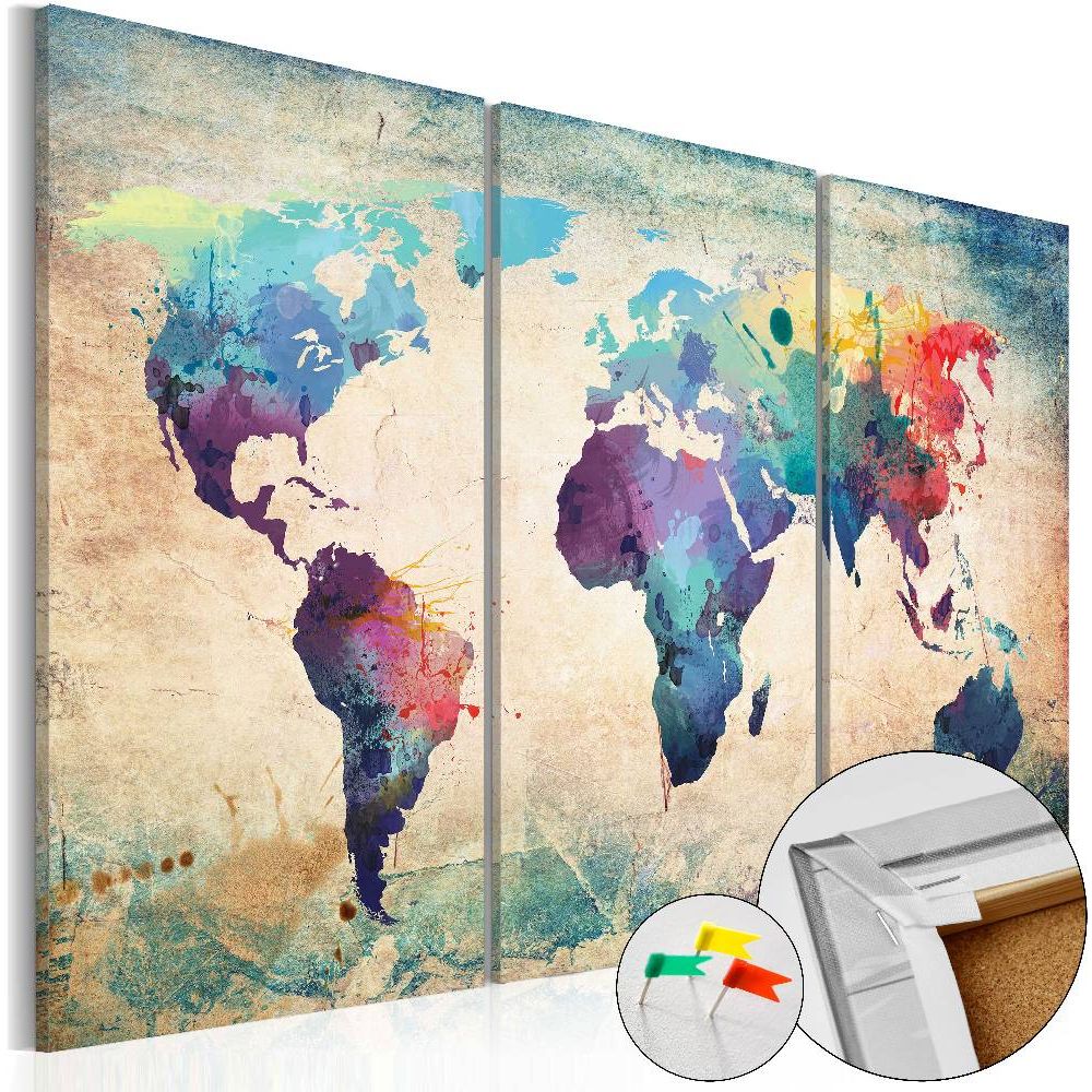 Korkkitaulu Artgeist Rainbow Map 90x60cm