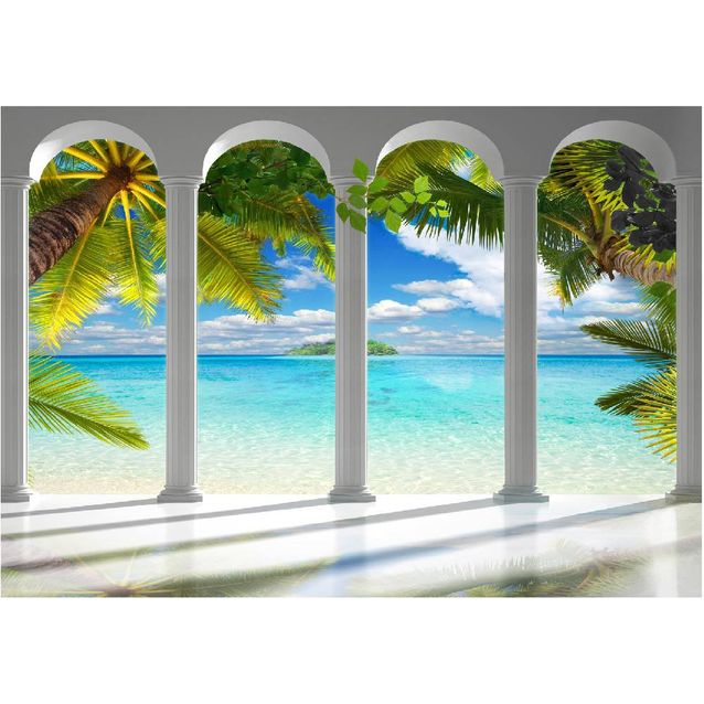 Kuvatapetti Artgeist Sea behind Columns eri kokoja