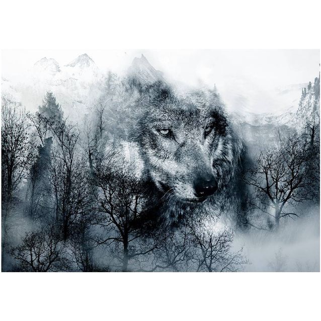 Kuvatapetti Artgeist Mountain Predator mustavalkoinen eri kokoja