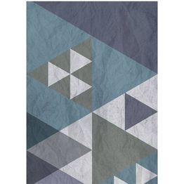 Tapetti Artgeist patchwork, 50x1000cm, graafinen/geometrinen, moderni, Blue