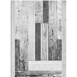 Tapetti Artgeist Gray labyrinth, 50x1000cm, puujäljitelmä, Gray