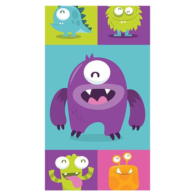 Lastenhuoneen tapetti Artgeist Lovely Monsters, 50x1000cm