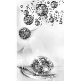 Tapetti Artgeist Precious Trail, 50x1000cm, graafinen/geometrinen, moderni, harmaa