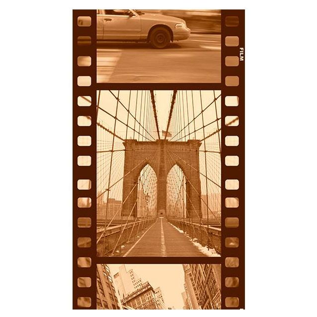 Tapetti Artgeist New York - Collage seepia 50x1000cm