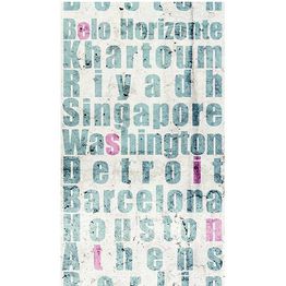 Tapetti Artgeist Concrete Cities, 50x1000cm, teksti, sininen