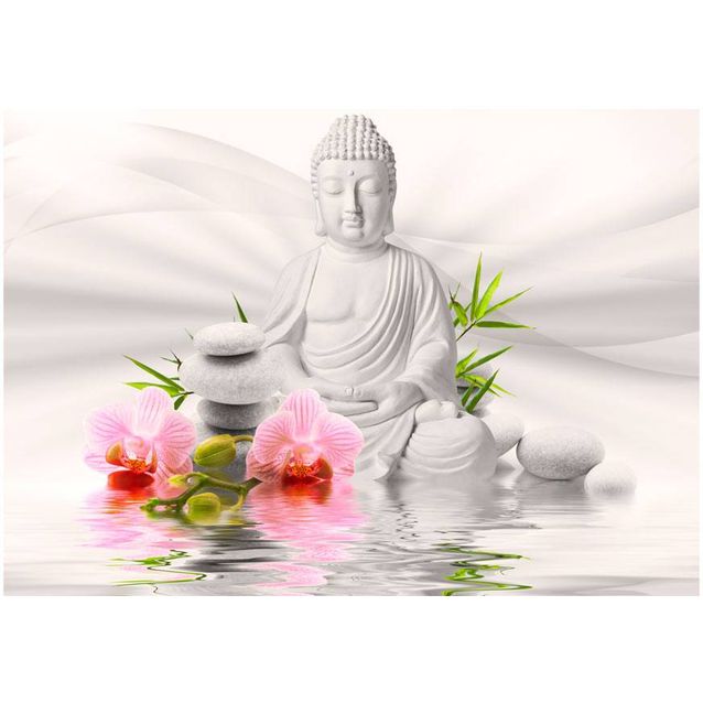 Sisustustarra Artgeist Buddha and two orchids eri kokoja