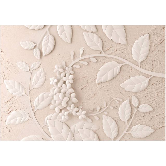 Sisustustarra Artgeist Beige Paper Flowers eri kokoja