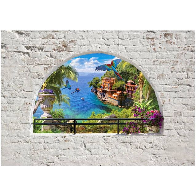 Sisustustarra Artgeist Window in Paradise eri kokoja