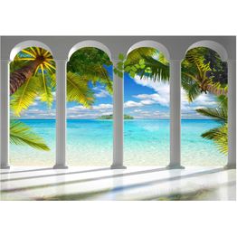 Sisustustarra Artgeist Sea behind Columns eri kokoja