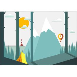 Sisustustarra Artgeist On the Camping eri kokoja