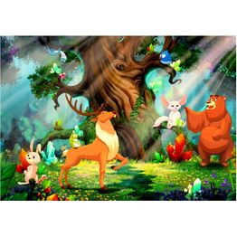 Sisustustarra Artgeist Bear and Friends eri kokoja