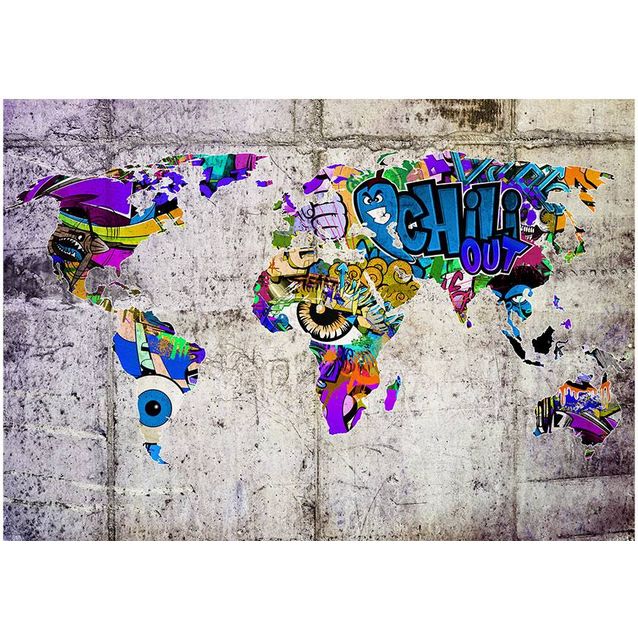 Sisustustarra Artgeist Across Colorful World eri kokoja