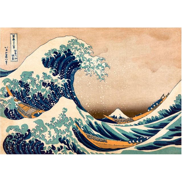 Sisustustarra Artgeist Hokusai: The Great Wave off Kanagawa eri kokoja