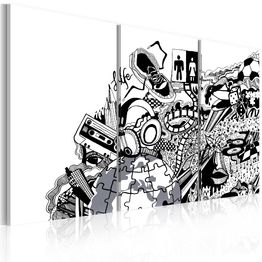 Canvas-taulu Artgeist Artistic mess, 3-osainen, eri kokoja