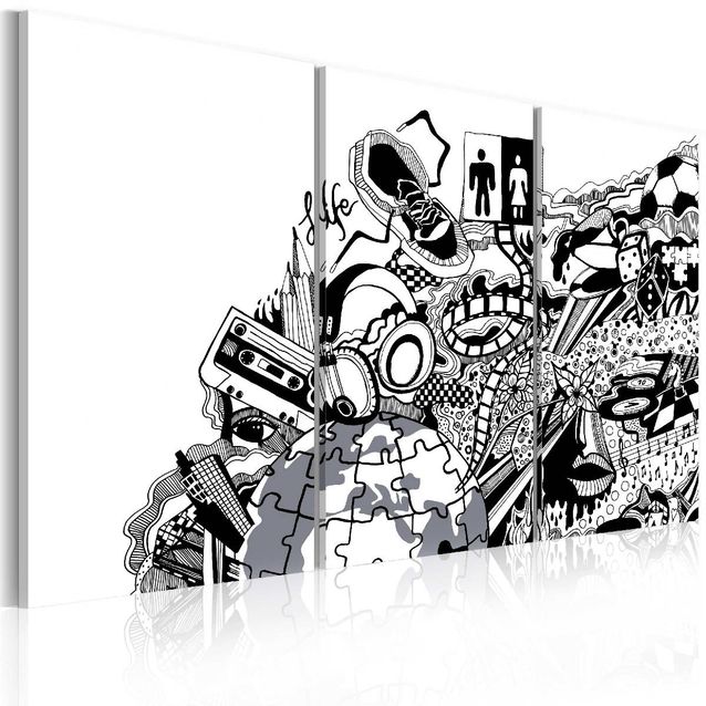 Taulu Artgeist Artistic mess, 3-osainen, eri kokoja