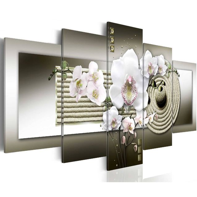 Taulu Artgeist Orchid and zen garden in grey, eri kokoja