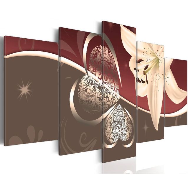 Taulu Artgeist Abstraction with lily, 5-osainen, eri kokoja